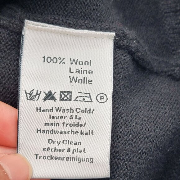 Neve Women's Nordic Wool Blend Full-Zip Sweater Jacket L Black Red Gray Pattern - Picture 15 of 16